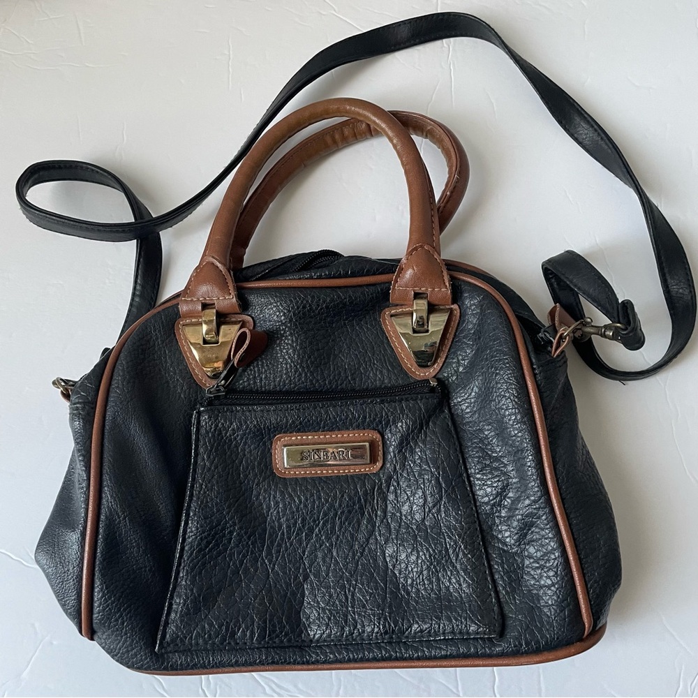 Vintage Sinbari‎ Black and Brown Handbag